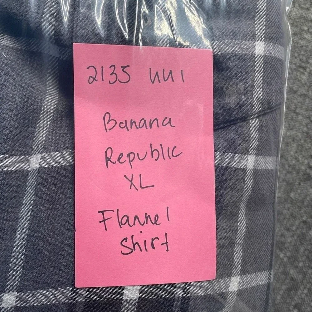 Banana Republic Flannel Shirt‎ Gray XL